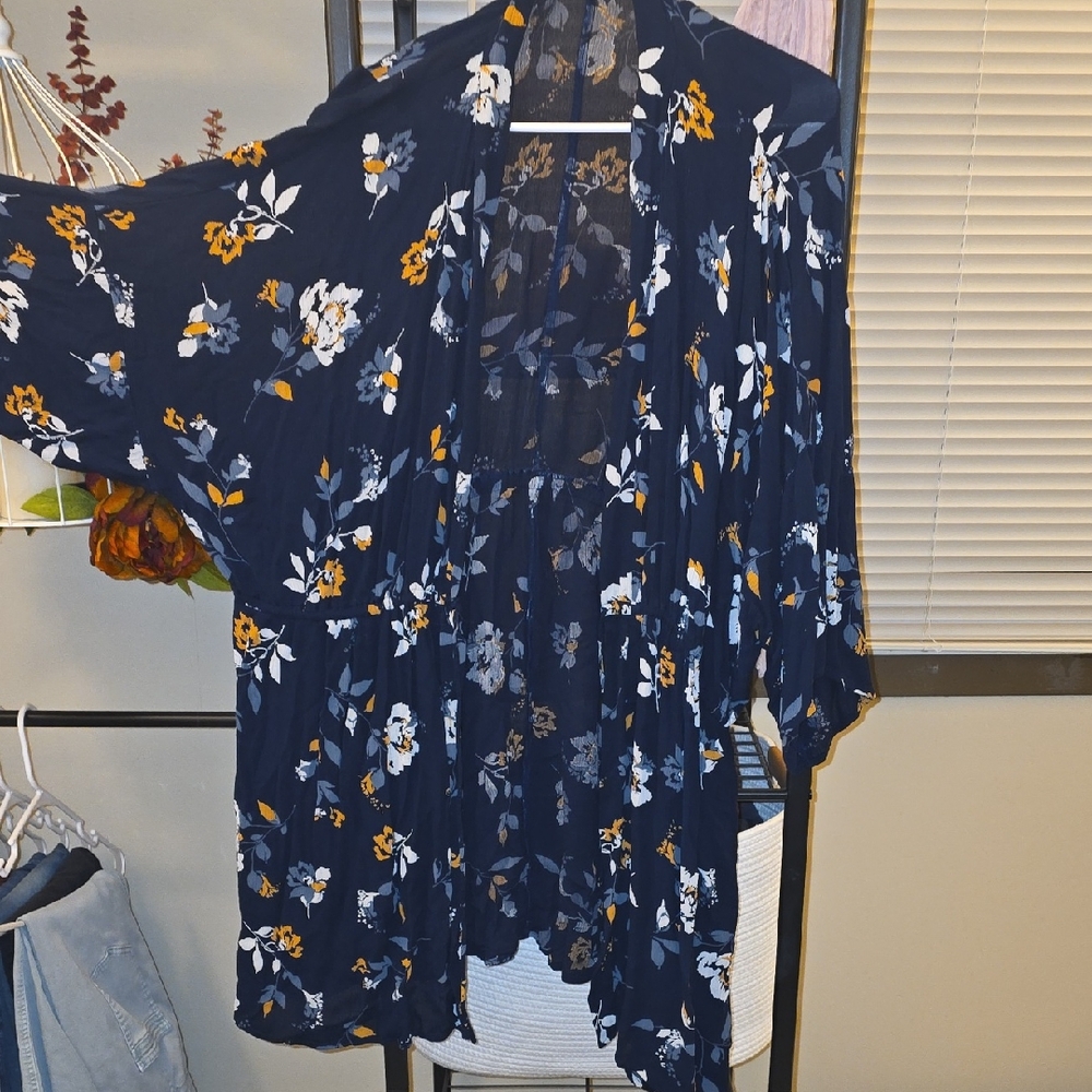 Blue Floral Top